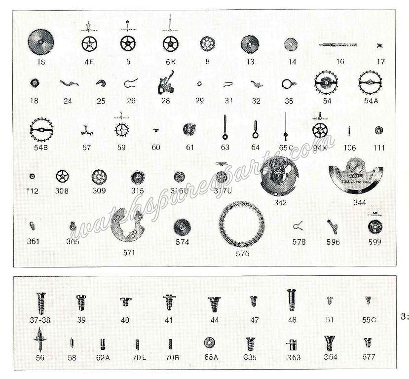 Bulova 7 BEACD Watch spare parts Bulova 7 BEACD Watch spare parts
