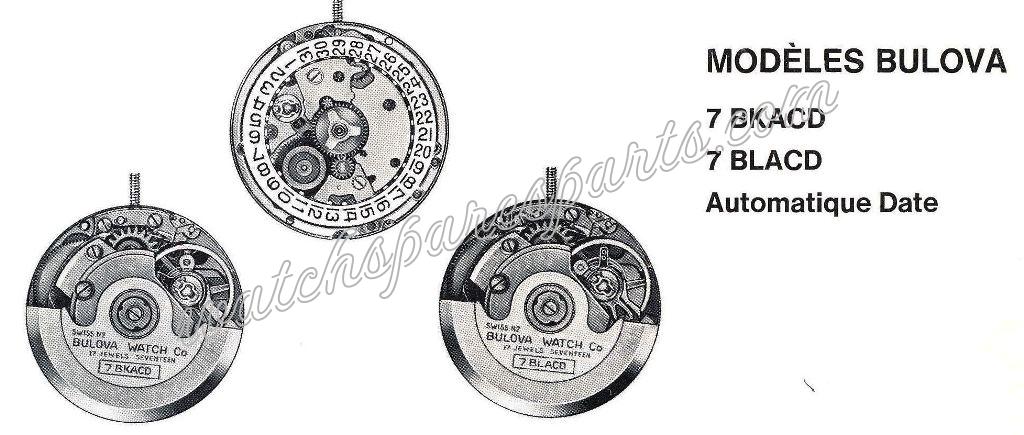 Bulova 7 BKACD Watch movements Bulova 7 BKACD Watch movements