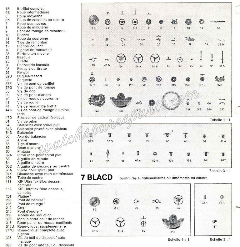 Bulova 7 BLACD Watch spare parts Bulova 7 BLACD Watch spare parts
