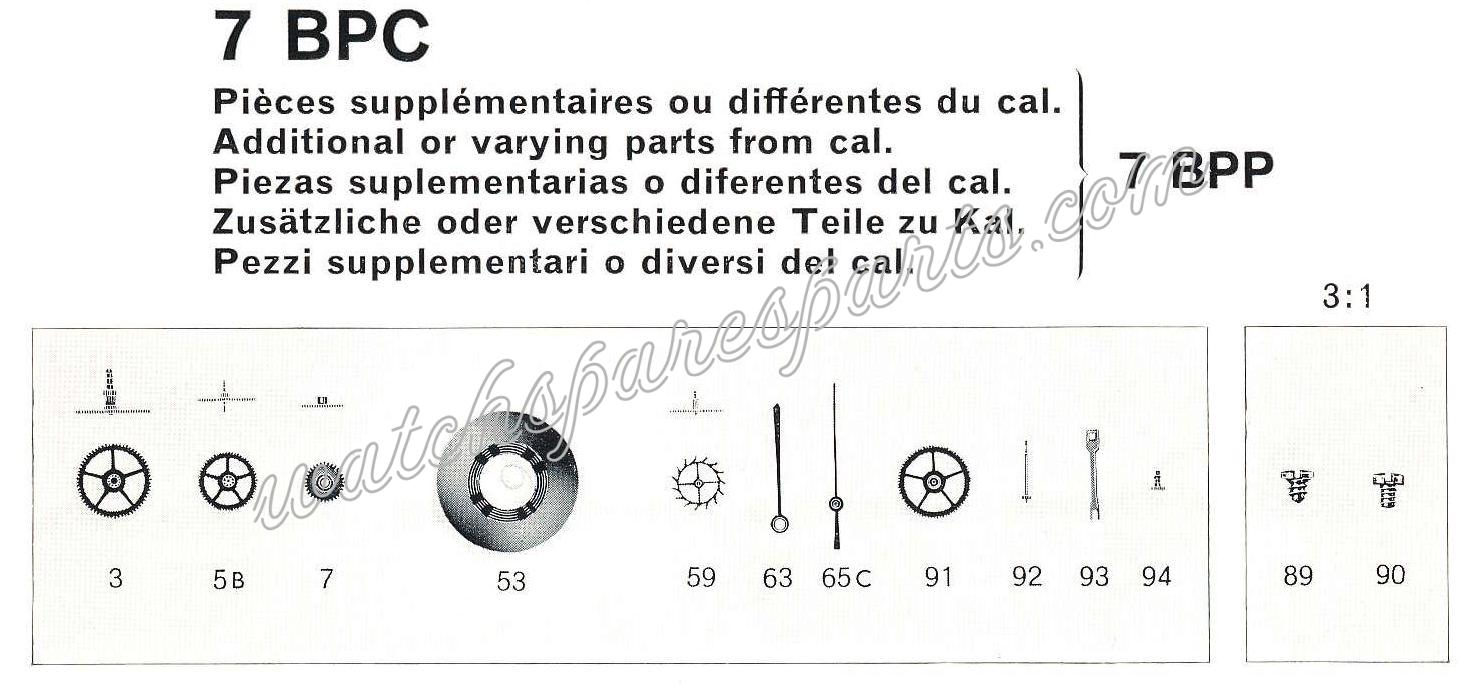 Bulova 7 BPC Watch spare part Bulova 7 BPC Watch spare part