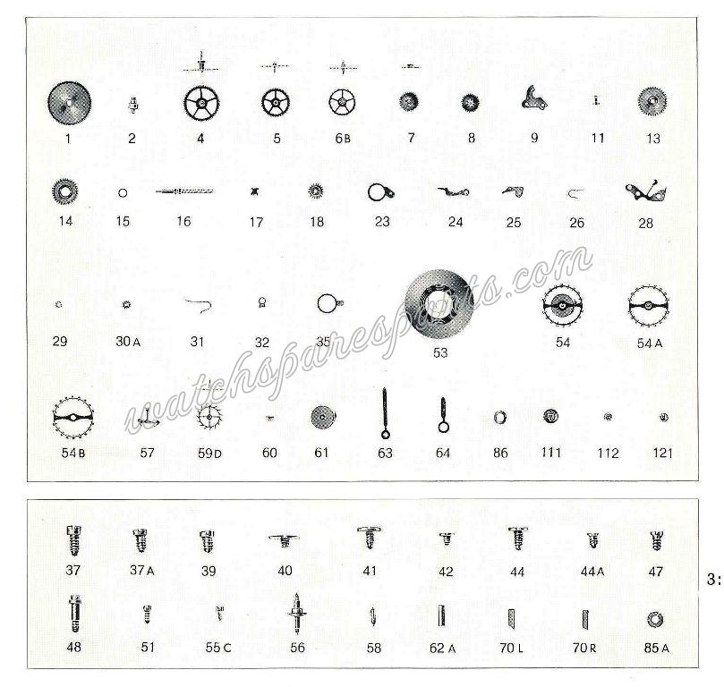 Bulova 7 BPC Watch spare parts Bulova 7 BPC Watch spare parts