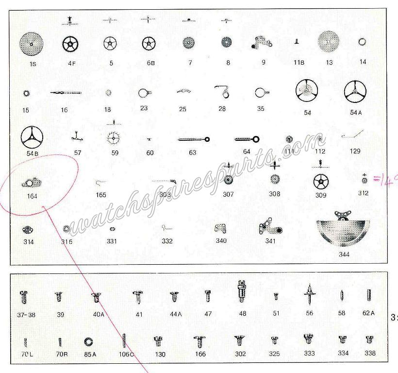 Bulova 7 EDA Watch spare parts Bulova 7 EDA Watch spare parts