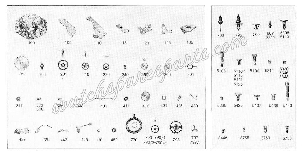 EB Bettlach 1612N Watch spare parts EB Bettlach 1612N Watch spare parts