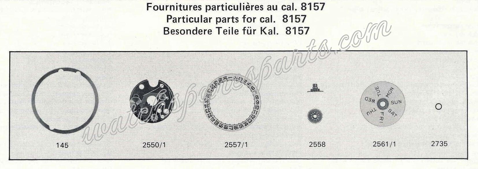 EB Bettlach 8157 Watch Date spare parts EB Bettlach 8157 Watch Date spare parts