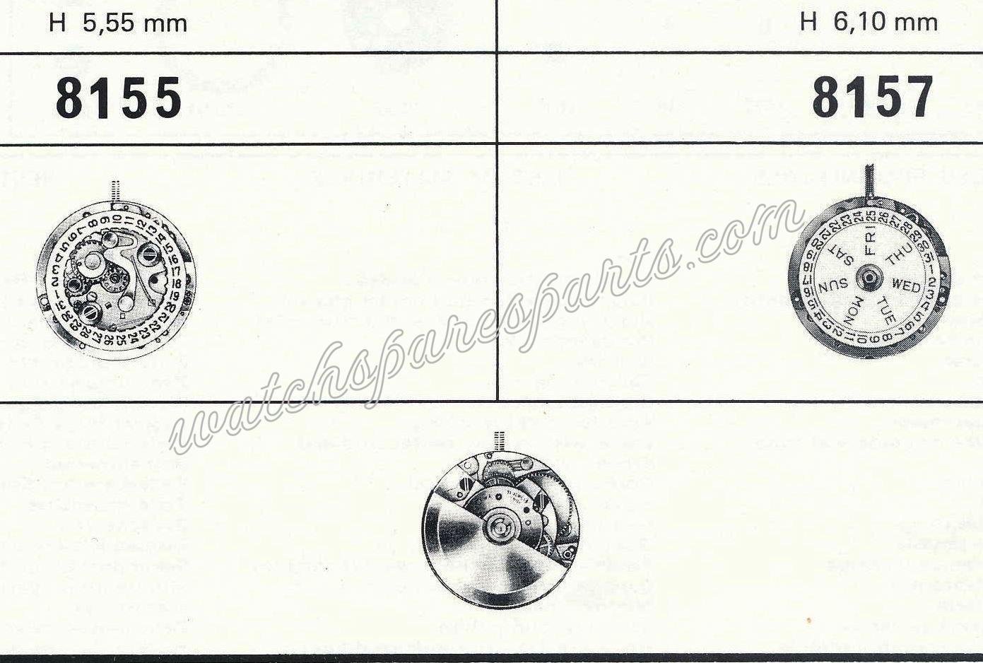 EB Bettlach 8157 Watch movements EB Bettlach 8157 Watch movements