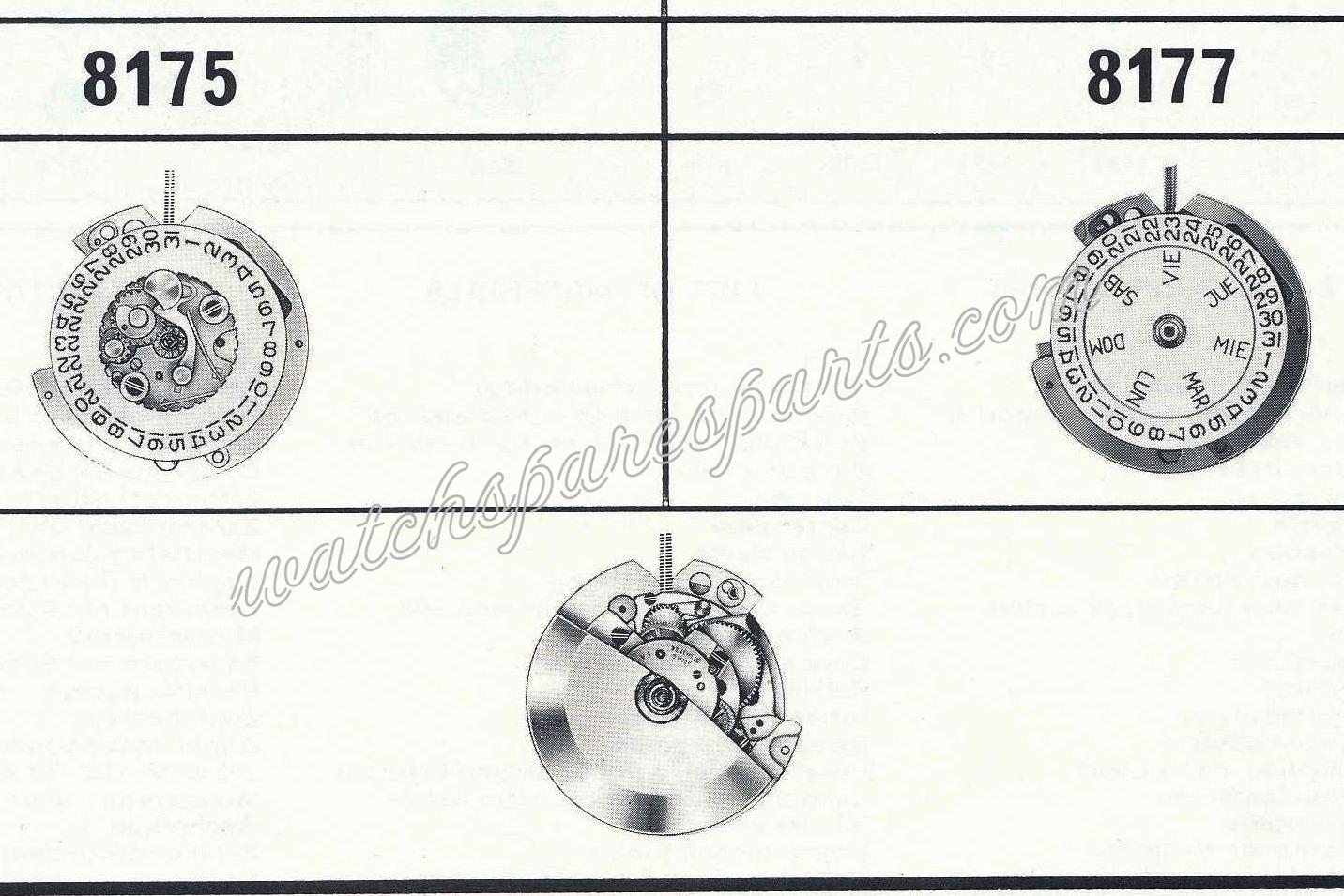 EB Bettlach 8175 Watch movements EB Bettlach 8175 Watch movements