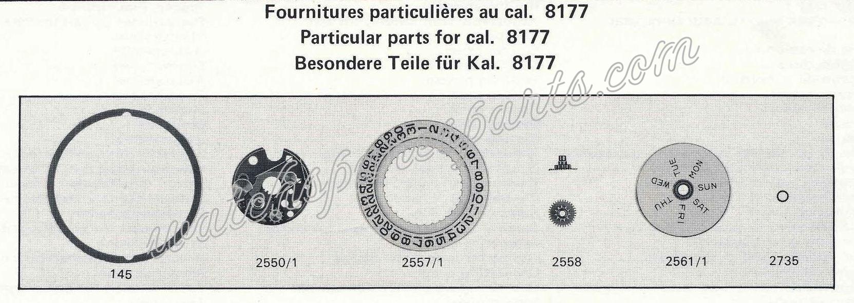 EB Bettlach 8177 Watch Date spare parts EB Bettlach 8177 Watch Date spare parts