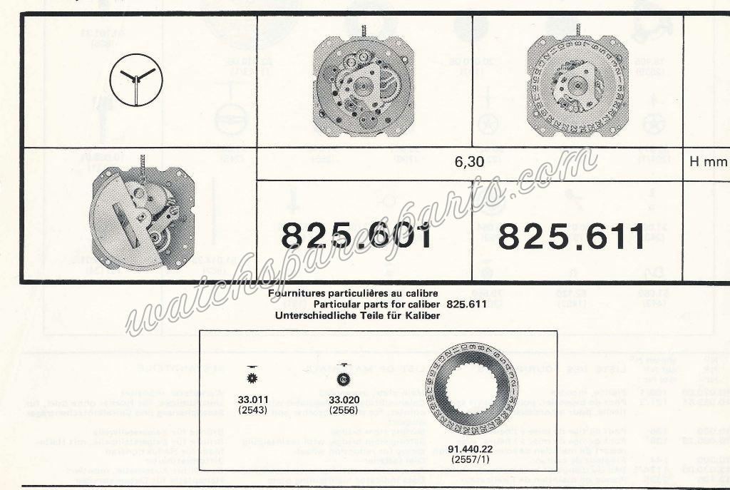 EB Bettlach 825.611 Watch movements EB Bettlach 825.611 Watch movements