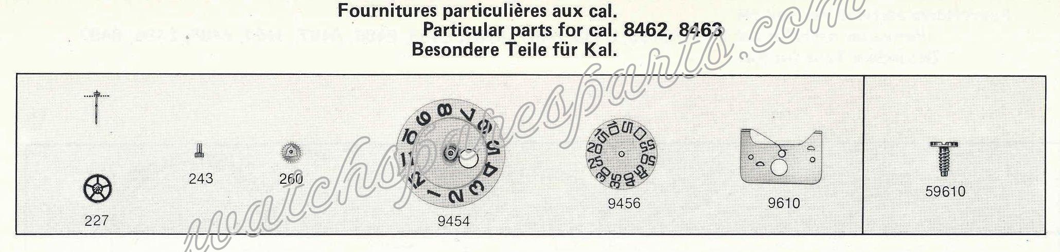 EB Bettlach 8463 Watch spare part EB Bettlach 8463 Watch spare part