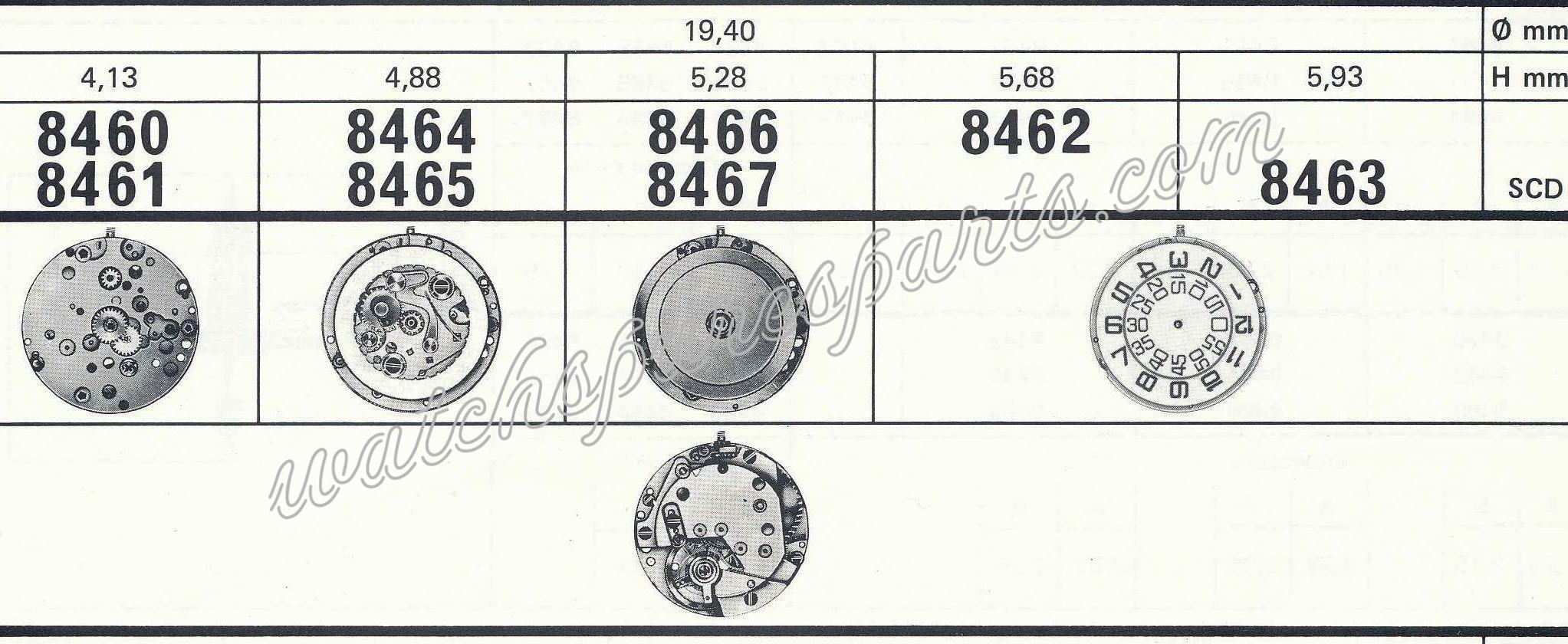 EB Bettlach 8465 Watch movements EB Bettlach 8465 Watch movements