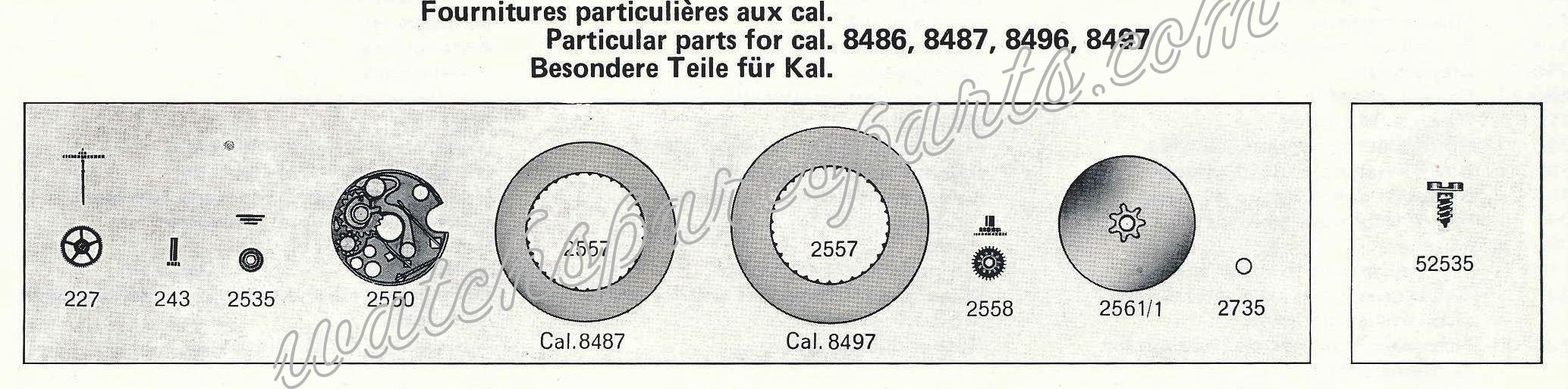 EB Bettlach 8487 Watch Date spare parts EB Bettlach 8487 Watch Date spare parts