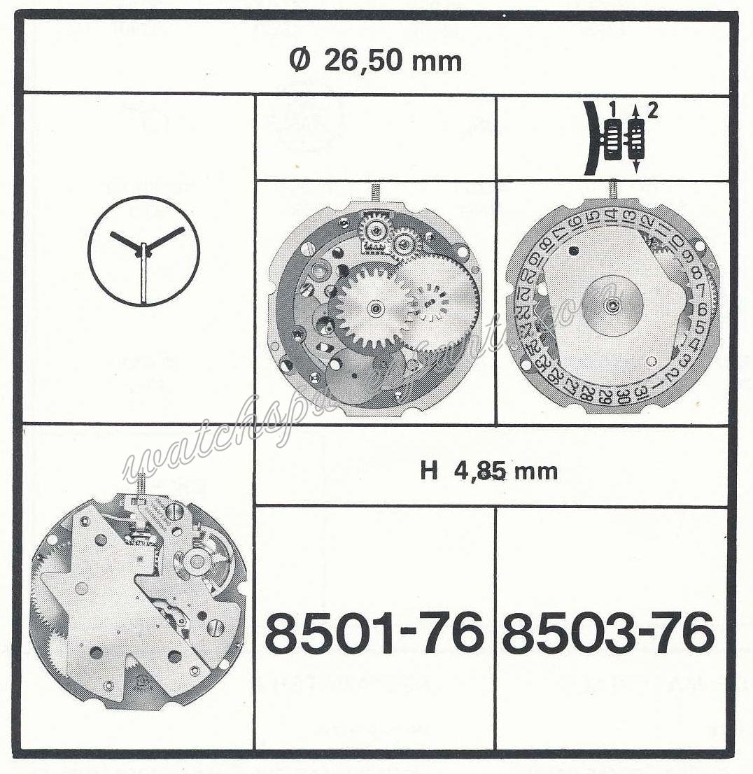 EB Bettlach 8501.76 Watch movements EB Bettlach 8501.76 Watch movements