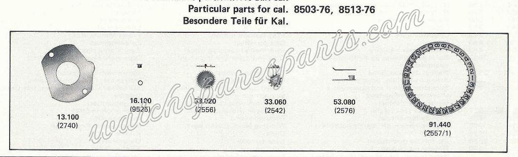 EB Bettlach 8503.76 Watch Date spare parts EB Bettlach 8503.76 Watch Date spare parts