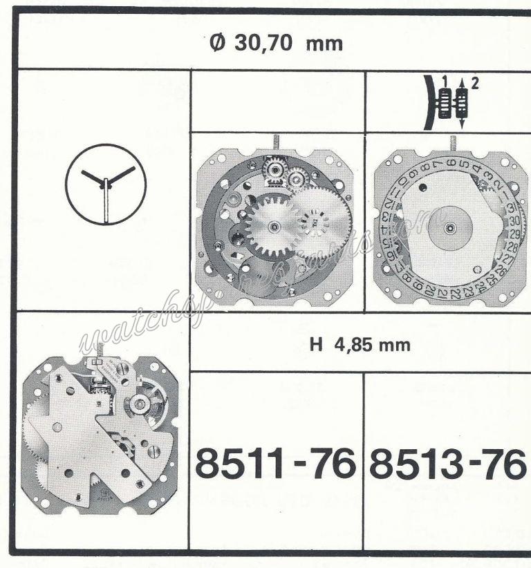 EB Bettlach 8511.76 Watch movements EB Bettlach 8511.76 Watch movements