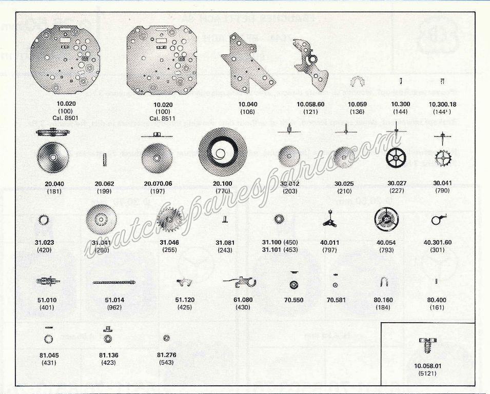 EB Bettlach 8511.76 Watch spare parts EB Bettlach 8511.76 Watch spare parts