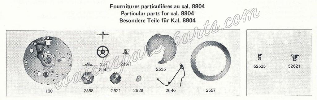 EB Bettlach 8804 Watch Date spare parts EB Bettlach 8804 Watch Date spare parts