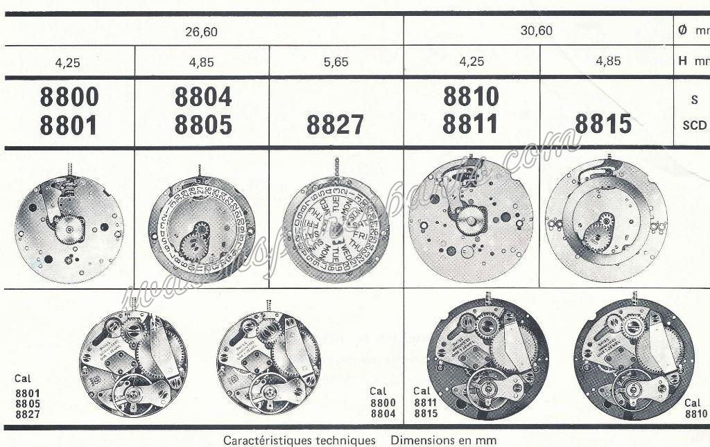 EB Bettlach 8827 Watch movements EB Bettlach 8827 Watch movements