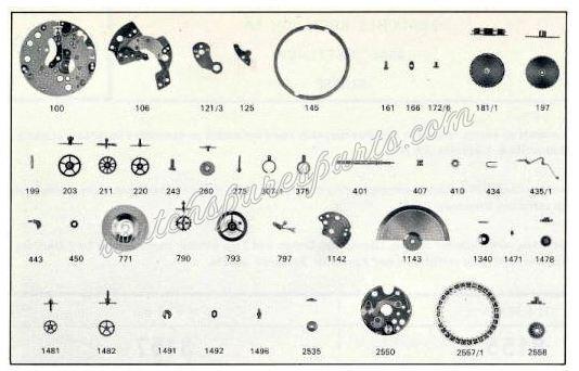 EB Bettlach 8855 Watch spare parts EB Bettlach 8855 Watch spare parts