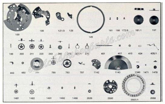 EB Bettlach 8875 Watch spare parts EB Bettlach 8875 Watch spare parts