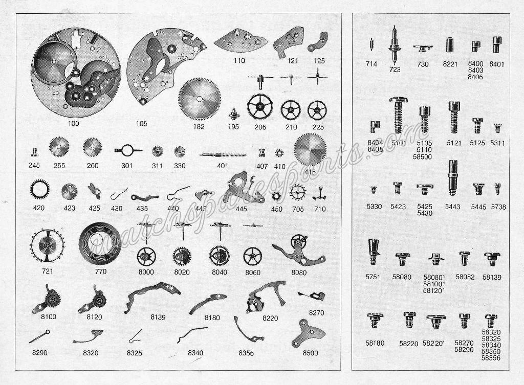 Landeron 152 Watch spare parts Landeron 152 Watch spare parts