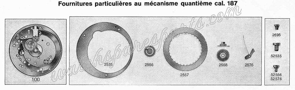 Landeron 187 Watch Date spare parts Landeron 187 Watch Date spare parts