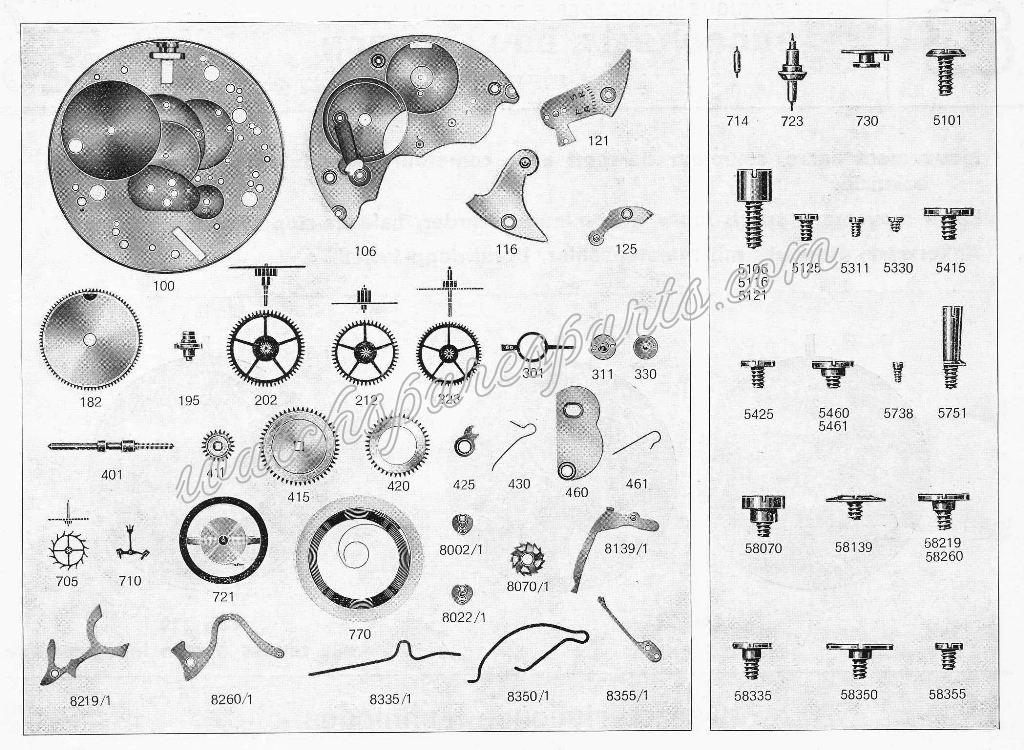 Landeron 217 Watch spare parts Landeron 217 Watch spare parts