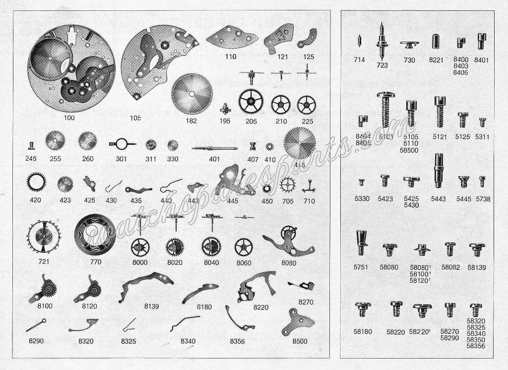Landeron 51 Watch spare parts Landeron 51 Watch spare parts