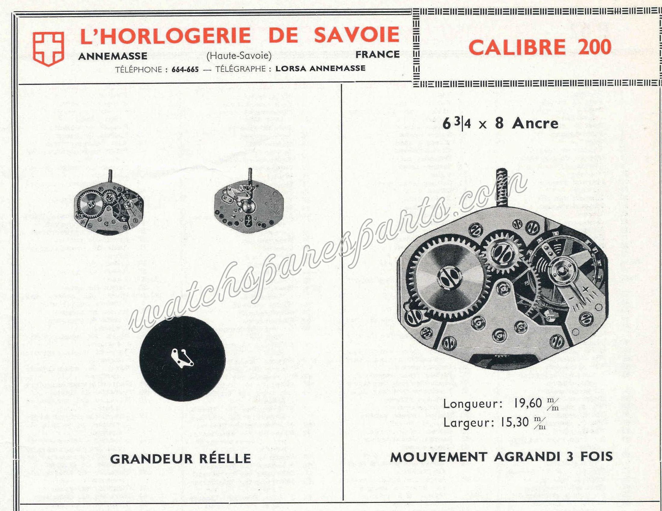 Lorsa, HS 200 Watch movements Lorsa, HS 200 Watch movements