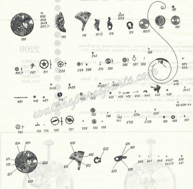 Luch 2209 Watch spare parts Luch 2209 Watch spare parts