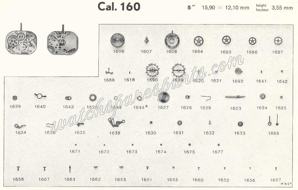 Marvin 160 Watch spare parts Marvin 160 Watch spare parts