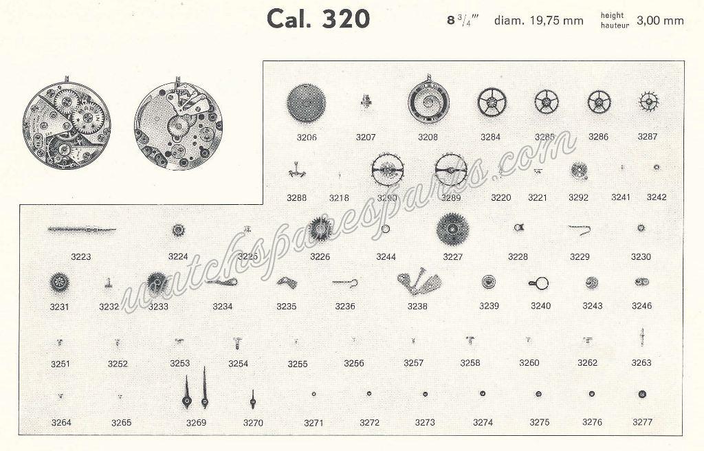 Marvin 320 Watch spare parts Marvin 320 Watch spare parts