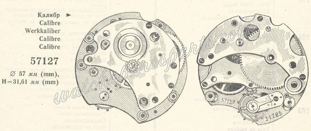 Molnia 57127 Watch movements Molnia 57127 Watch movements