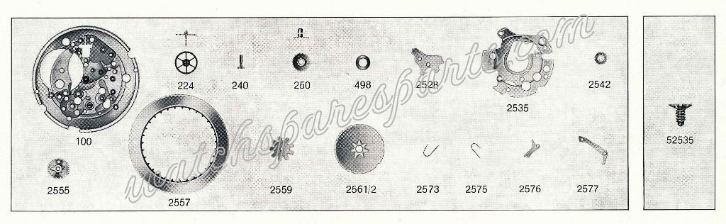 Peseux 7057 Watch Date spare parts Peseux 7057 Watch Date spare parts