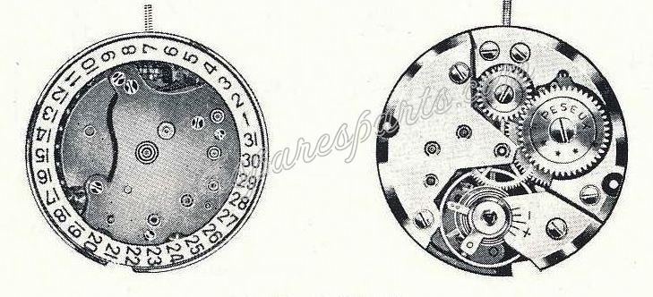 Peseux 7066 Watch movements Peseux 7066 Watch movements