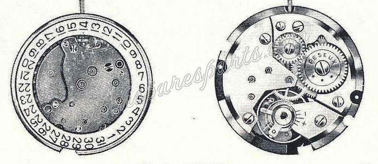Peseux 7076 Watch movements Peseux 7076 Watch movements
