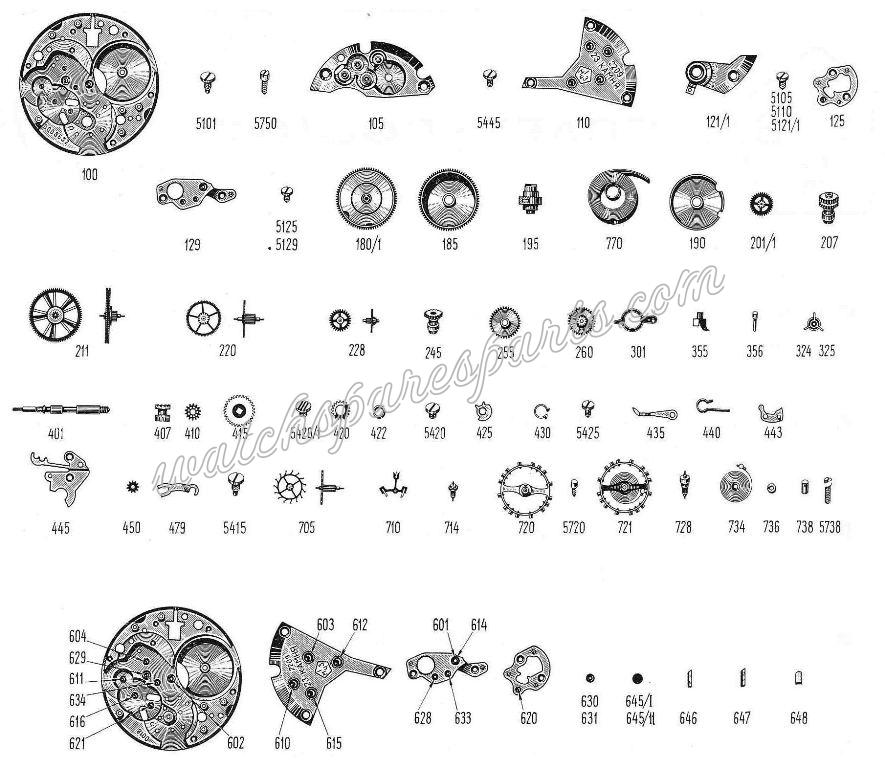 Poljot 2209 Watch spare parts Poljot 2209 Watch spare parts