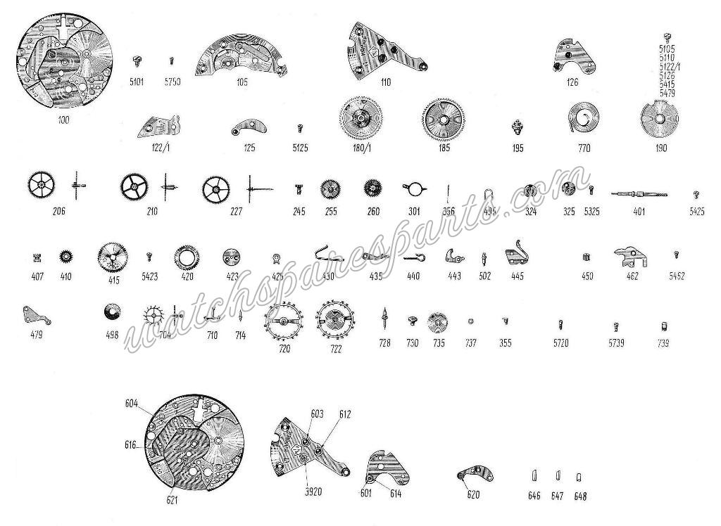Poljot 2410 Watch spare parts Poljot 2410 Watch spare parts