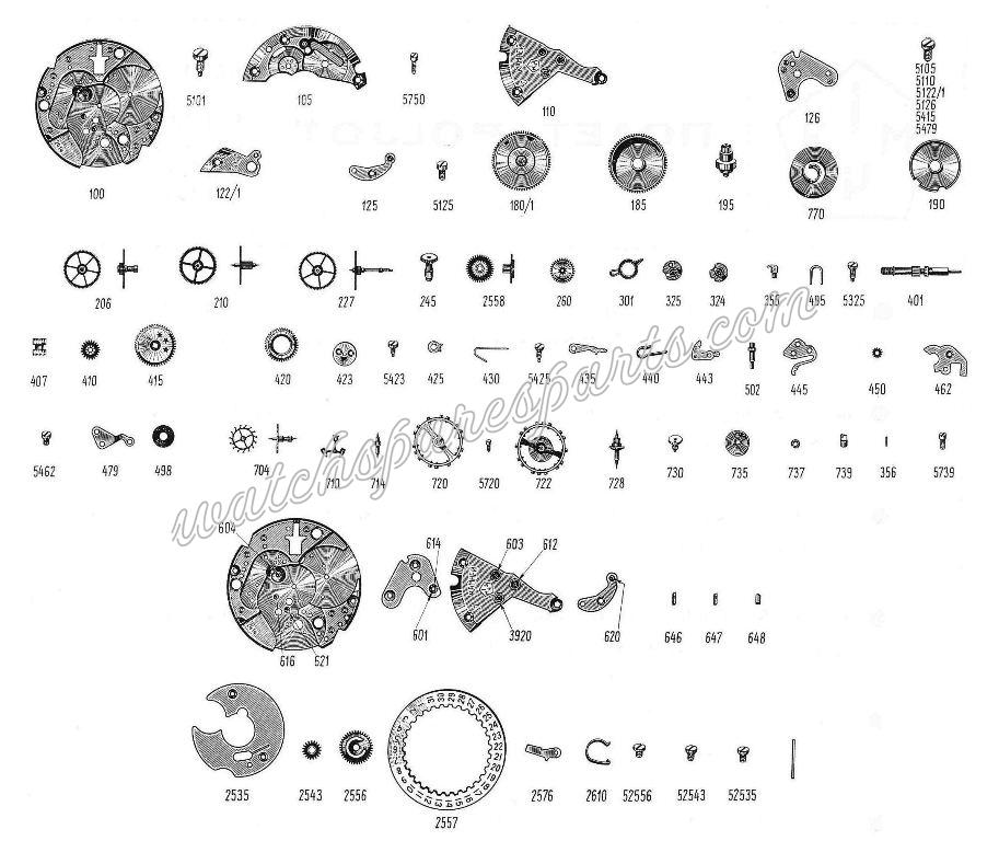 Poljot 2414 Watch spare parts Poljot 2414 Watch spare parts