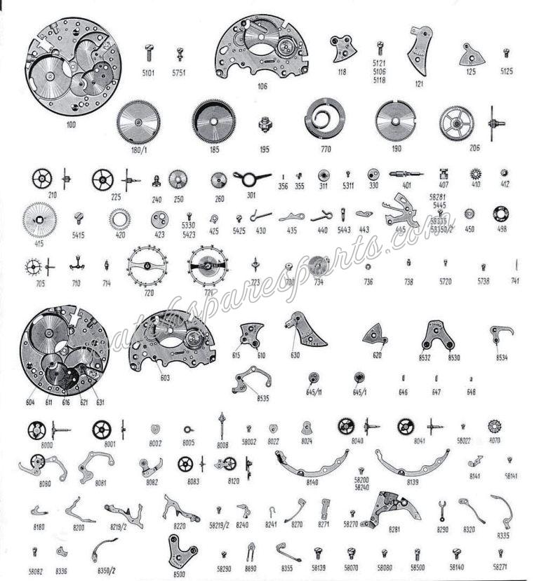 Poljot 3017 Watch spare parts Poljot 3017 Watch spare parts