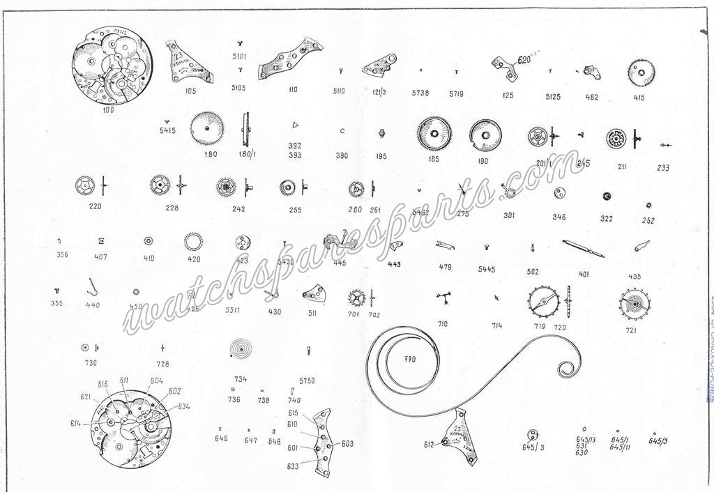Raketa 2209 Watch spare parts Raketa 2209 Watch spare parts