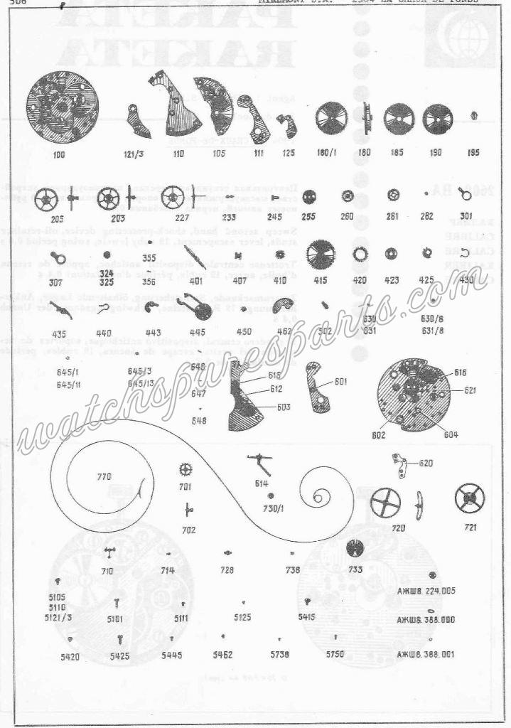 Raketa 2609HA Watch spare parts Raketa 2609HA Watch spare parts