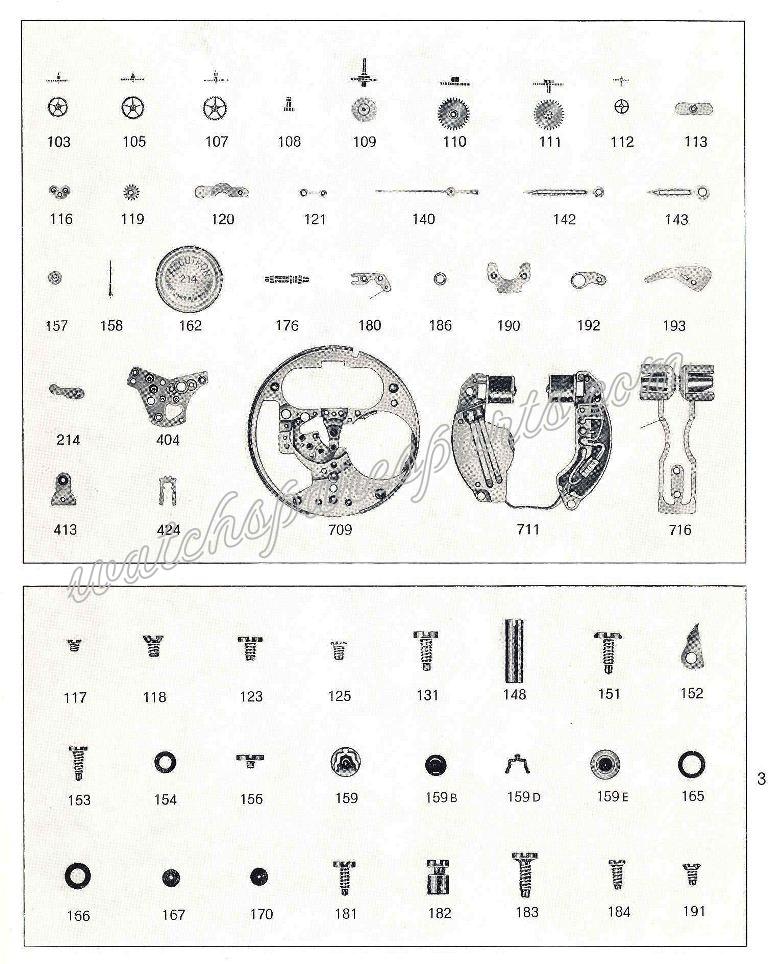 Bulova 2142 Watch spare parts Bulova 2142 Watch spare parts