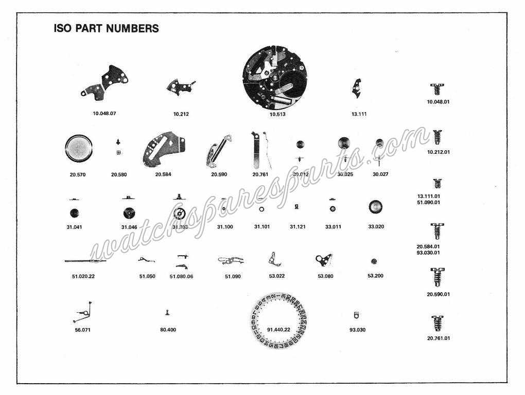 Bulova 2562.10 Watch spare parts Bulova 2562.10 Watch spare parts
