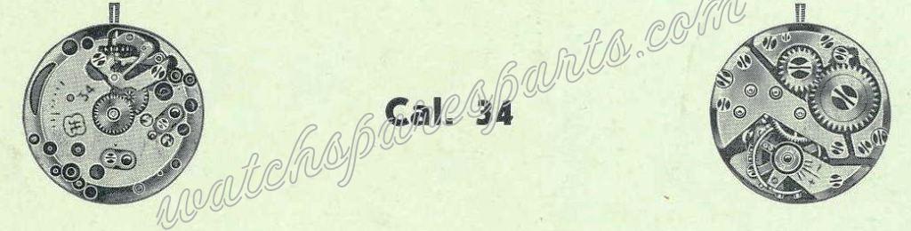 FHF Font 34 Watch movements FHF Font 34 Watch movements