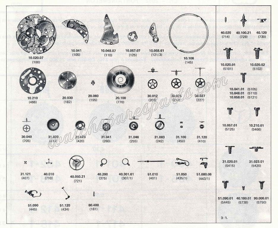 FHF Font 406.1 Watch spare parts FHF Font 406.1 Watch spare parts