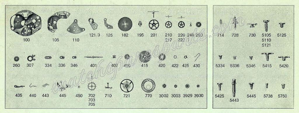FHF Font 60.21 Watch spare parts FHF Font 60.21 Watch spare parts
