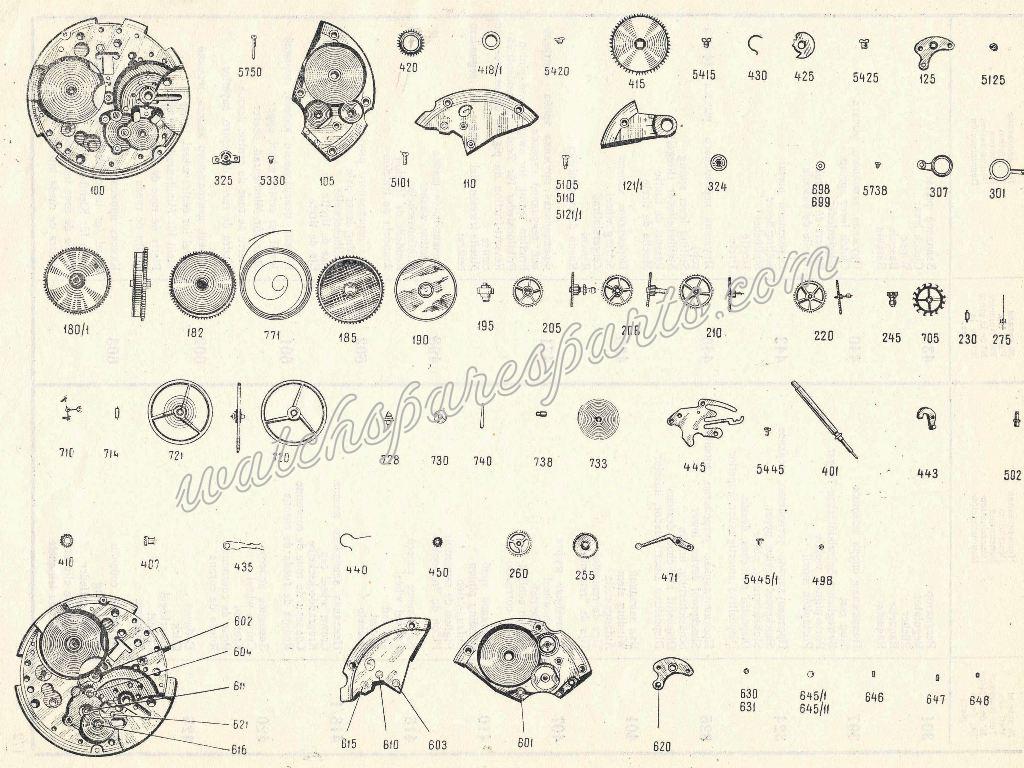 Wostok 2409 Watch spare parts Wostok 2409 Watch spare parts