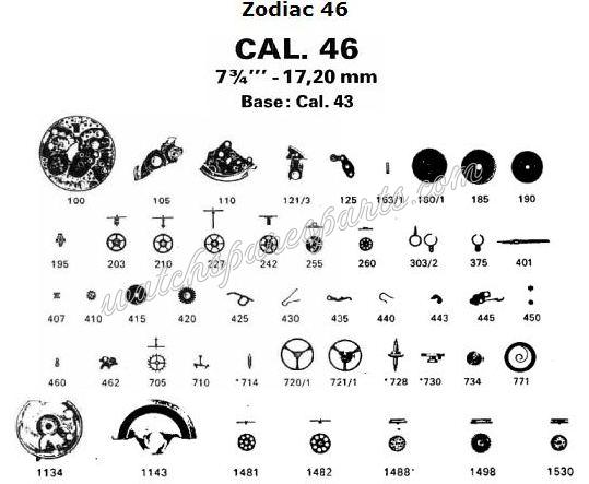Zodiac 46 Watch movements Zodiac 46 Watch movements