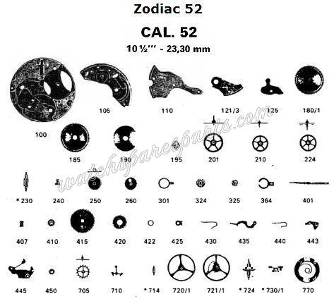 Zodiac 52 Watch movements Zodiac 52 Watch movements