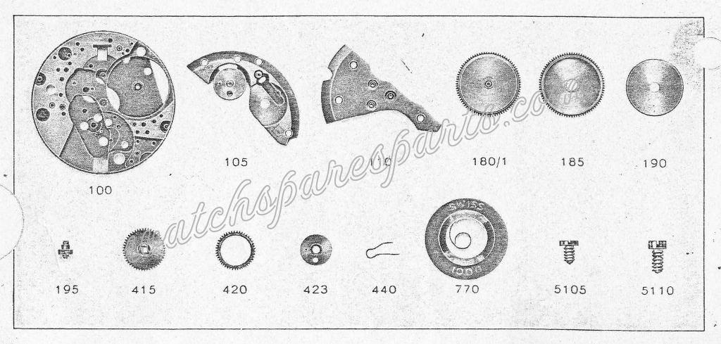 Zodiac 61 Watch spare parts Zodiac 61 Watch spare parts